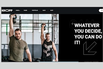 design gym website health and fitness sport website workout yoga website