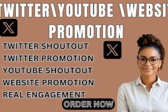 do twitter shoutout promotion, youtube shoutout, to 200 active engagement