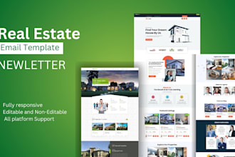 design mailchimp real estate brand email template email newsletter template