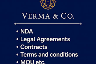 draft legal contracts, agreements, terms and conditions, nda in all countries