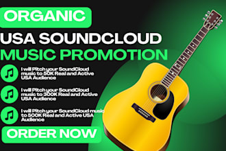 organically pitch your organic USA soundcloud music promotion for your track