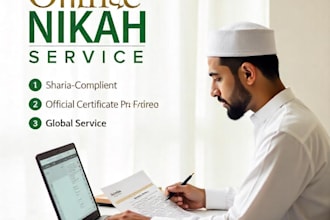 officiate your  islamic online marriage as an imam