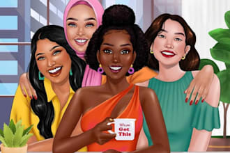 children book illustrations and kids story book illustrations,african american