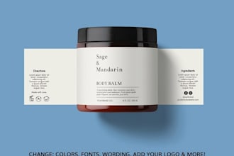 design minimalistic modern packaging and label for your product, box design