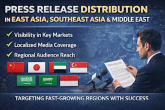 distribute your press release in east asia, southeast asia, and the middle east