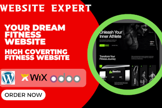 design a highconverting fitness website gym trainer supplement brand