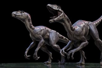 optimize 3d animal model, dinosaur, horse, fur, xgen hair, texture, ue5 rig