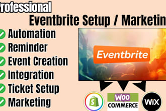 set up create integrate automate event eventbrite facebook event ticket reminder