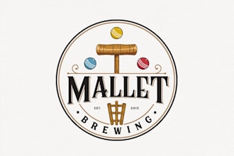 design awesome mallet brewing logo