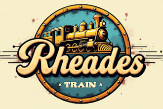create outstanding train logo with express delivery