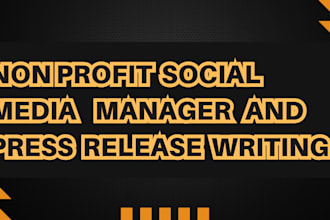 be nonprofit social media manager and eventbrite promotion press release writing