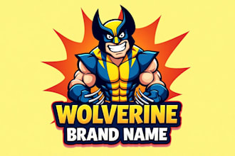 make awesome chibi wolverine logo with free source file