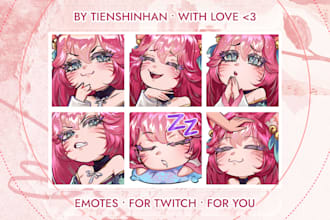create cute unique HQ emotes for you