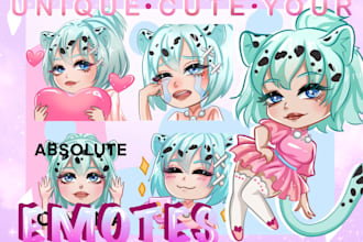 create cute unique HQ emotes for you