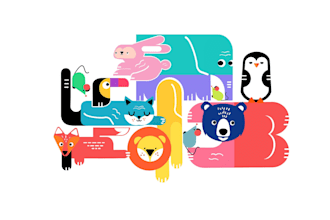 design minimalist stack able animal logo