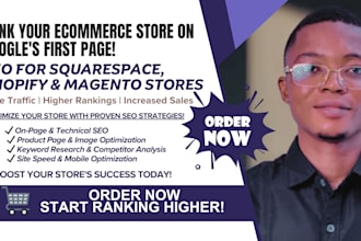 optimize SEO for wix website, squarespace website, shopify or wordpress website