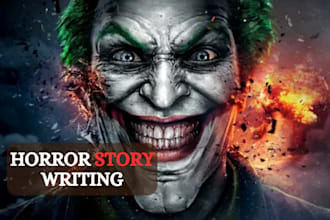 ghostwrite horror story, scary story, mystery,  true crime script, rewrite