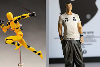 do 3d action figure, articulated figure, sculpture,  3d statue for 3d printing