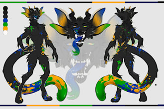 draw furry reference sheet furry art reference sheet fursona character sheet