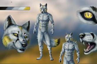 draw furry reference sheet furry art ref sheet character reference sheet fursona