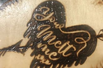 handmade custom wood burned signs with your text or message
