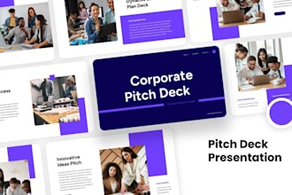 design custom investor startup pitch deck business marketing ppt template slides