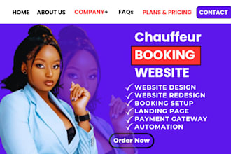 design limousine, chauffeur and taxi booking website