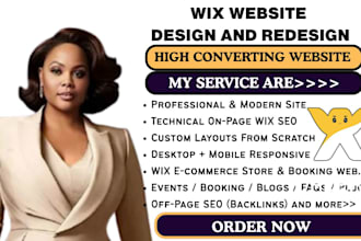 design redesign revamp wix landing page online ecommerce store website studio