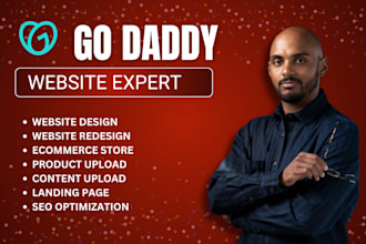 design godaddy website, redesign, godaddy ecommerce, wordpress godaddy website
