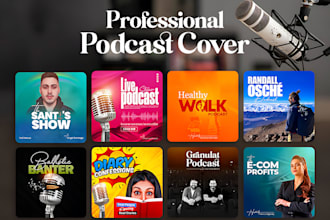 make professional podcast cover art, podcast logo or any graphics design