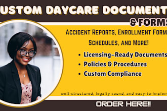 create daycare forms, policies, and agreements for your childcare business