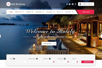 build hotel booking website, vacation rental website, travel agency website