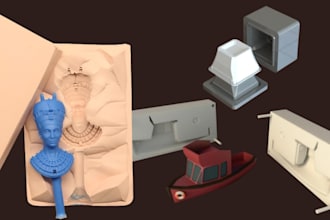 create a 3d model of a mold for printing from a 3d model or image
