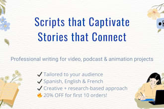 write the scripts for your podcasts or videos
