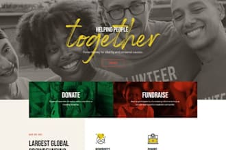 church website, charity website, non profit donation website