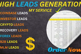 provide quality forex leads, crypto email list, coinbase leads, investor leads