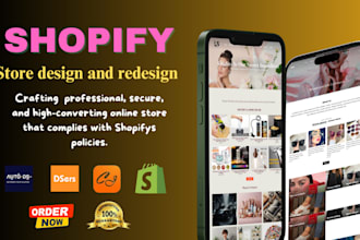 do shopify store design, shopify store redesign, website design and redesign