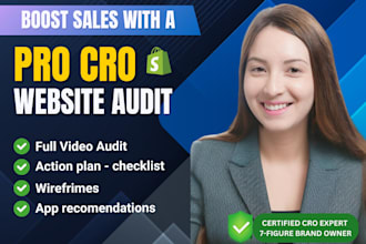 increase your conversion rate with expert cro optimization audit, shopify store