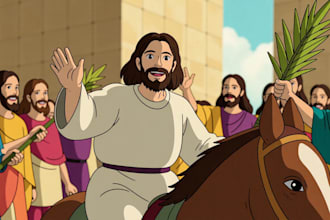 write bible stories, create christian children book illustration, kids stories