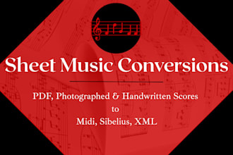 convert your PDF file to midi or sibelius format