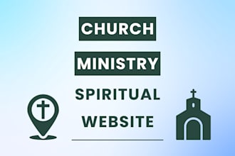build a custom church website, spiritual, and ministry website