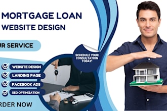build mortgage loan website business loan website home owners insurance website