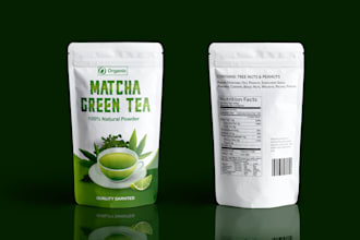 do product label, pouch label and product packaging design