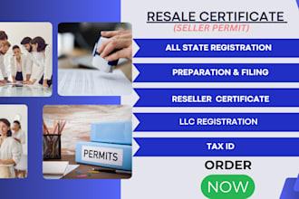 resale certificate seller permit business licensing service tax exemption permit