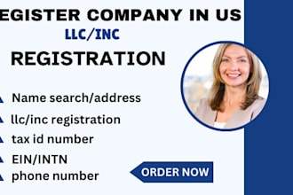 handle llc formation and registration in the USA including state fees and ein