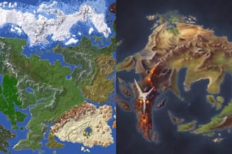 fantasy map illustration battle map world map dnd map wedding map