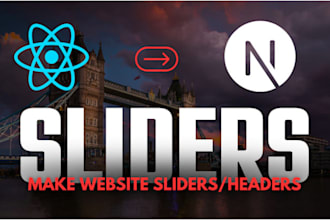 make website sliders, carousels, headers in next js react js, wordpress slider