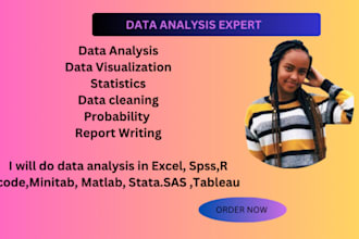 do statistics,maths,data analysis,data visualization in spss,tableau,r,sas,excel