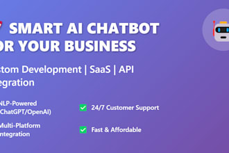 develop a custom ai chatbot for websites, apps, and automation