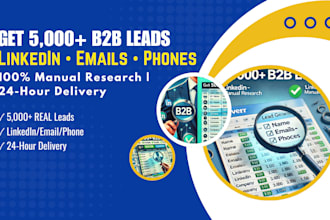 do web research and extract b2b leads from linkedin, emails, and directories